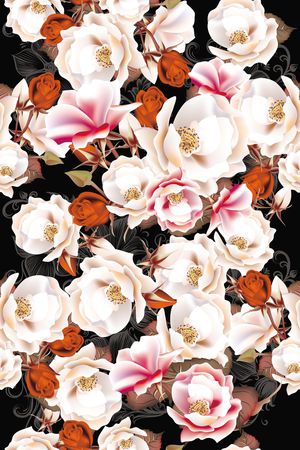 温室花卉印花花型图片