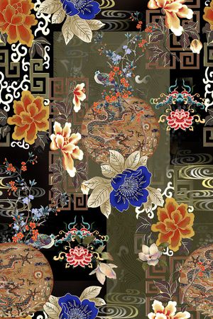 花卉印花花型图片