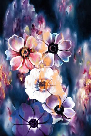 女装定位花印花花型图片