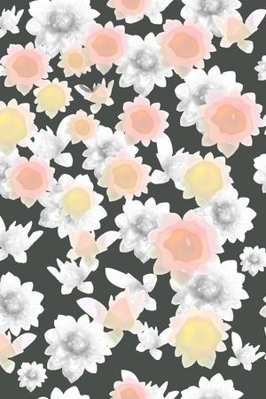 连衣裙印花花型图片