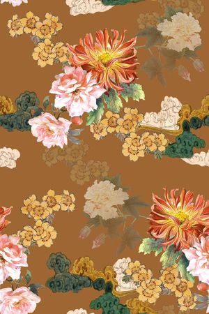 花卉印花花型图片