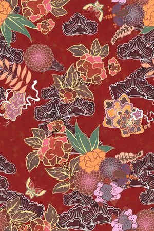 仙鹤印花花型图片