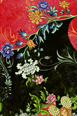 定位花印花花型图片