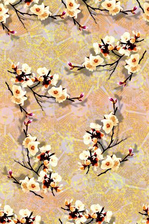 梅花印花花型图片