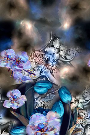 数码花型印花花型图片