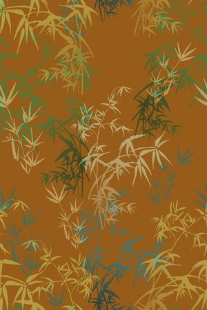 绿植树叶印花花型图片