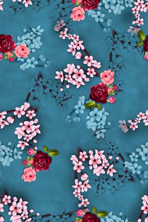 花卉印花花型图片
