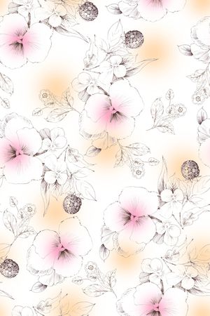 线条印花花型图片