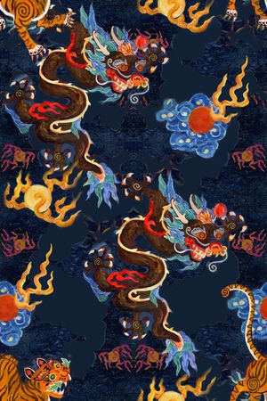 香云纱印花花型图片