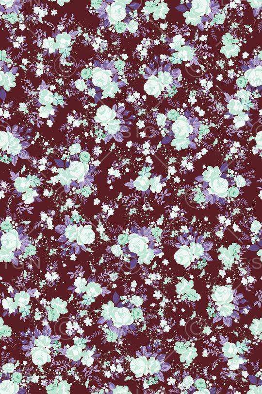 绿植树叶印花花型图片