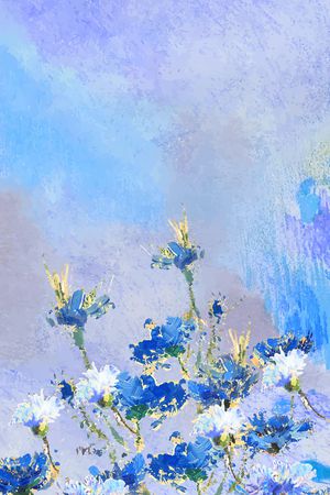 油画花型印花花型图片