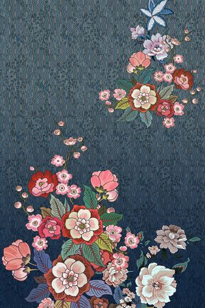 定位花印花花型图片