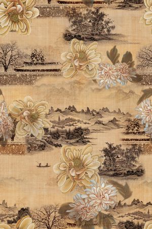 香云纱印花花型图片