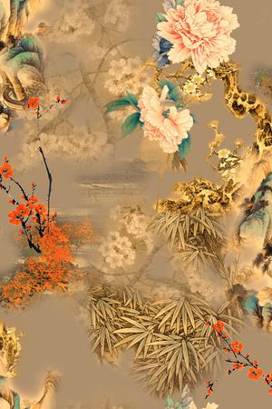 香云纱印花花型图片