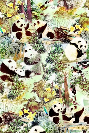 抽象印花花型图片
