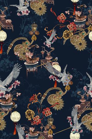 花卉印花花型图片