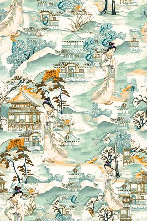 中国风人物印花花型图片