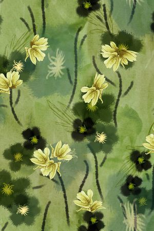 连衣裙印花花型图片