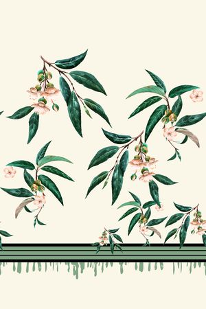 玉兰花印花花型图片