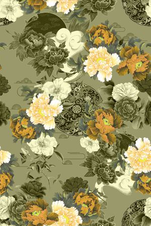 花卉印花花型图片