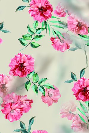 连衣裙印花花型图片