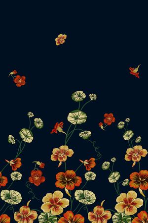 定位花印花花型图片