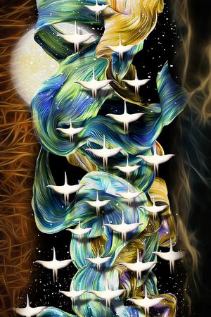 抽象印花花型图片