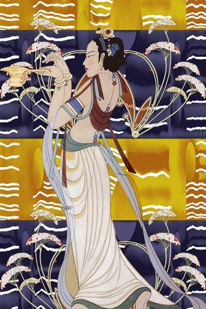 抽象印花花型图片