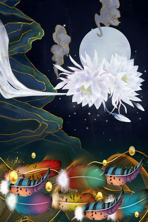 抽象印花花型图片