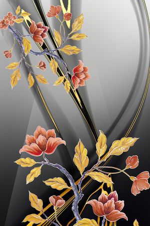 定位花印花花型图片