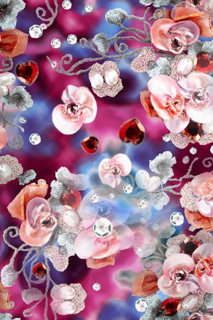 珠宝宝石印花花型图片