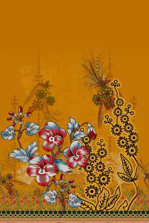 定位花印花花型图片
