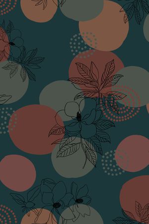 玉兰花印花花型图片