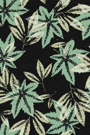 绿植树叶印花花型图片