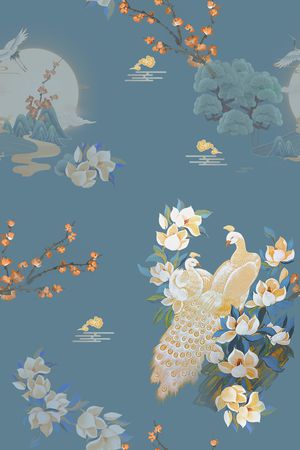 梅花印花花型图片