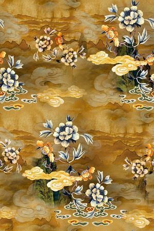 真丝印花花型图片