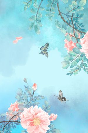 蔷薇花印花花型图片