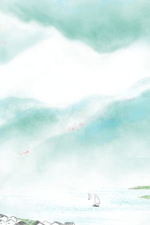 水彩晕染印花花型图片