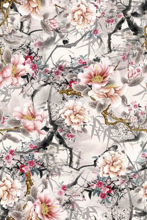 月季花印花花型图片