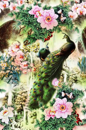 花卉印花花型图片