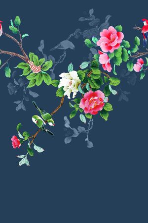定位花印花花型图片