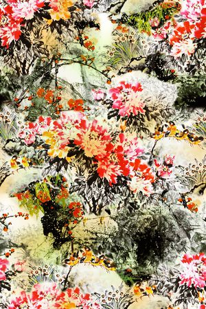 花卉印花花型图片