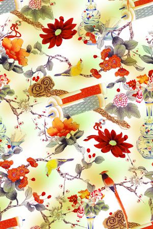 花卉印花花型图片