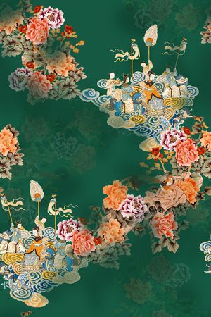 香云纱印花花型图片