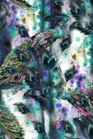 羽毛印花花型图片