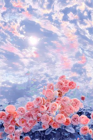 蔷薇花印花花型图片