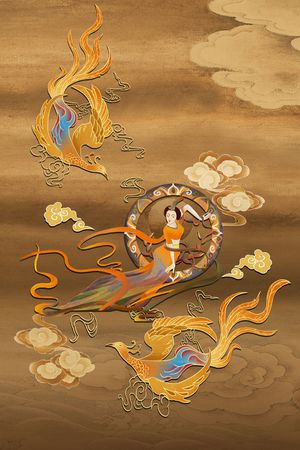 祥云印花花型图片