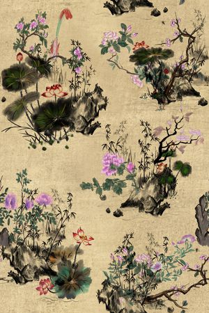 连衣裙印花花型图片