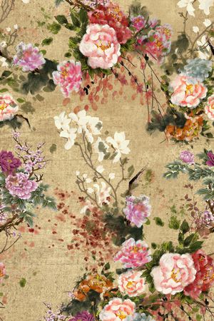 连衣裙印花花型图片