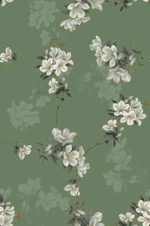 纯底花卉印花花型图片